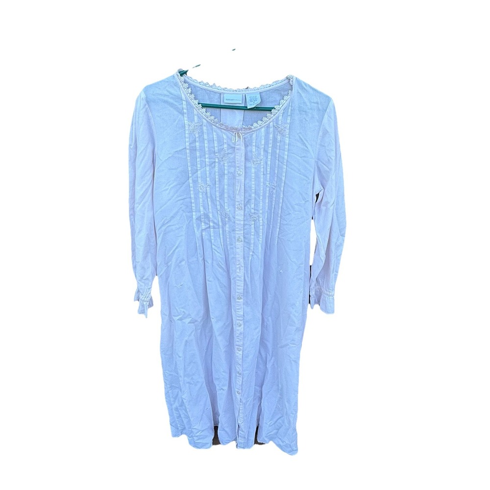 VTG Parisian Victorian Night Gown 100% Cotton‎ Small Pink